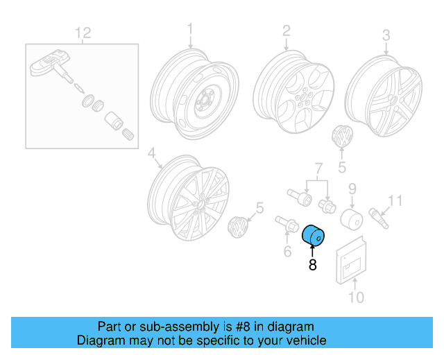 Wheel Bolt Cap 3C0-601-173-A-9B9 - View 55