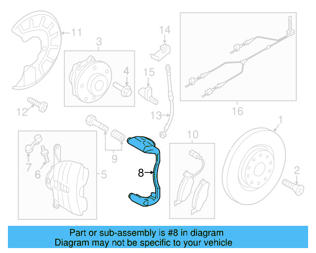 Caliper Mount 3C0-615-125-B - View 2