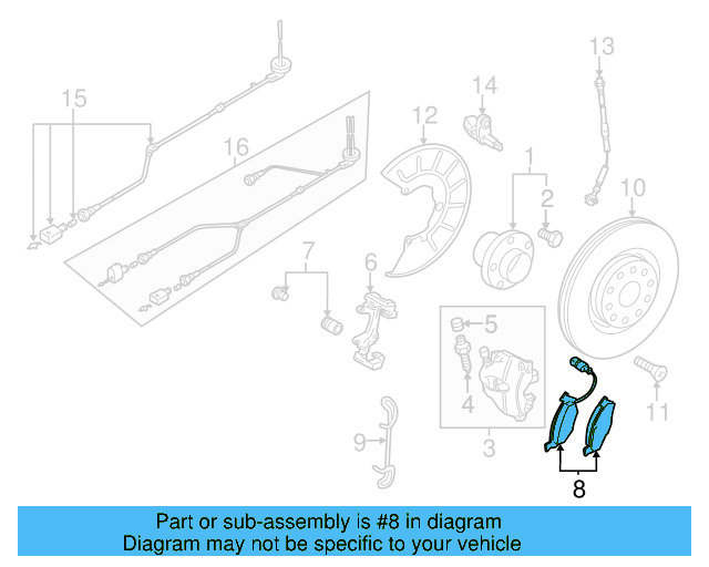 Brake Lining Front 3C0-698-151-K - View 10