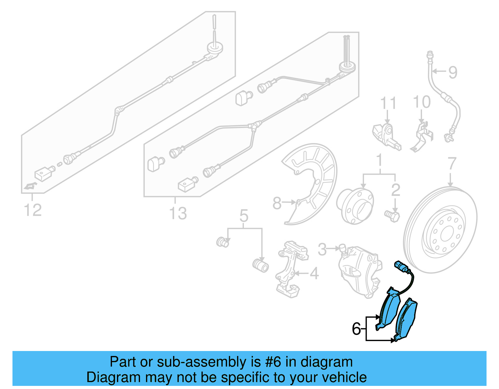 Brake Lining Front 3C0-698-151-K - View 8