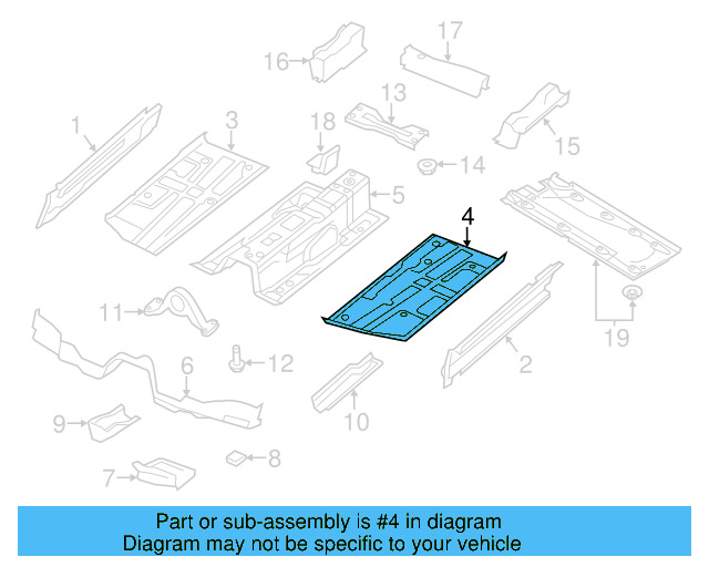 Floor Pan 3C0-803-205 - View 11