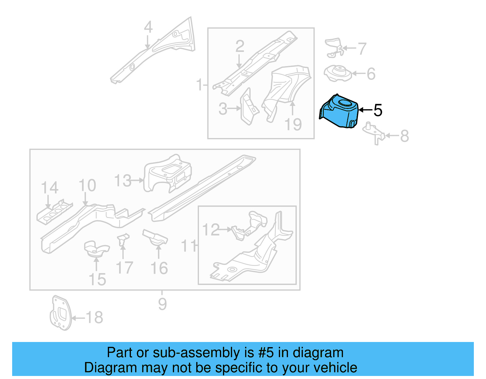 Strut Tower 3C0-809-121 - View 8