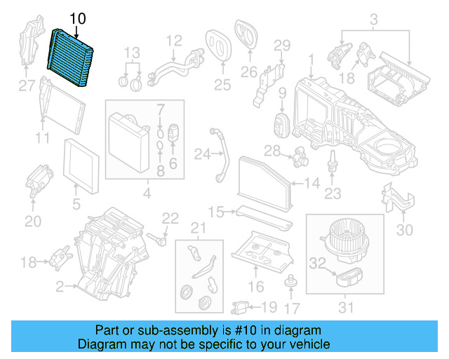 Heater Core 3C0-819-031-A - View 50