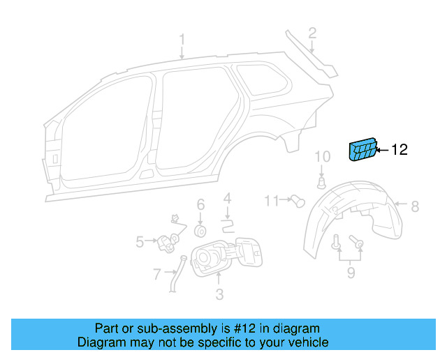 Quarter Panel Air Vent Grille 3C0-819-465 - View 29