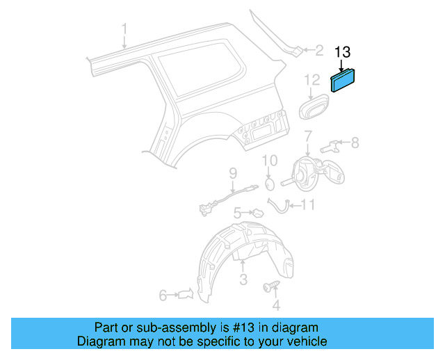 Quarter Panel Air Vent Grille 3C0-819-465 - View 18