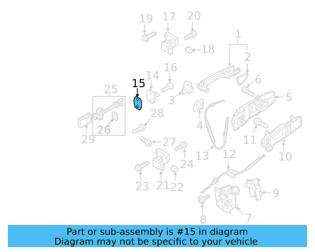 Striker Gasket 3C0-837-279-A - View 86