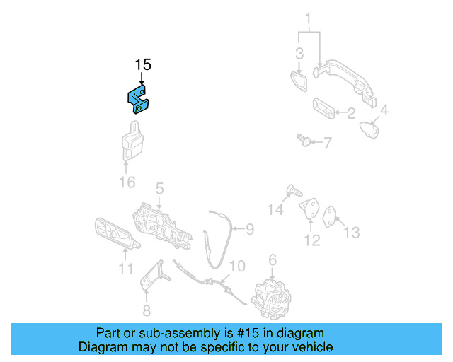 Upper Hinge 3C4-833-401-D - View 3