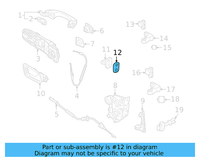 Striker Gasket 3C0-837-279-A - View 81