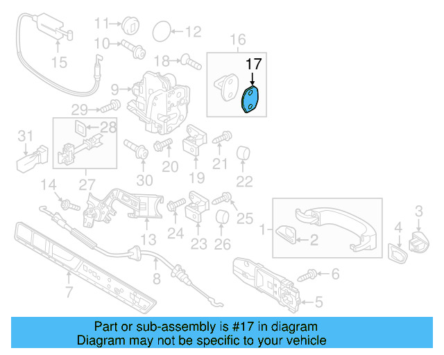 Striker Gasket 3C0-837-279-A - View 71