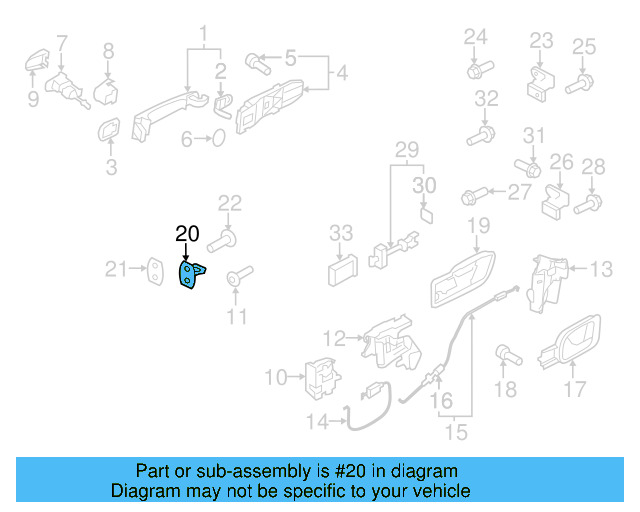 Door Lock Striker Plate 3C0-837-767-A - View 16