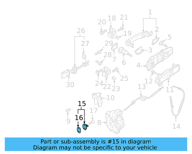 Door Lock Striker Plate 3C0-837-767-A - View 18