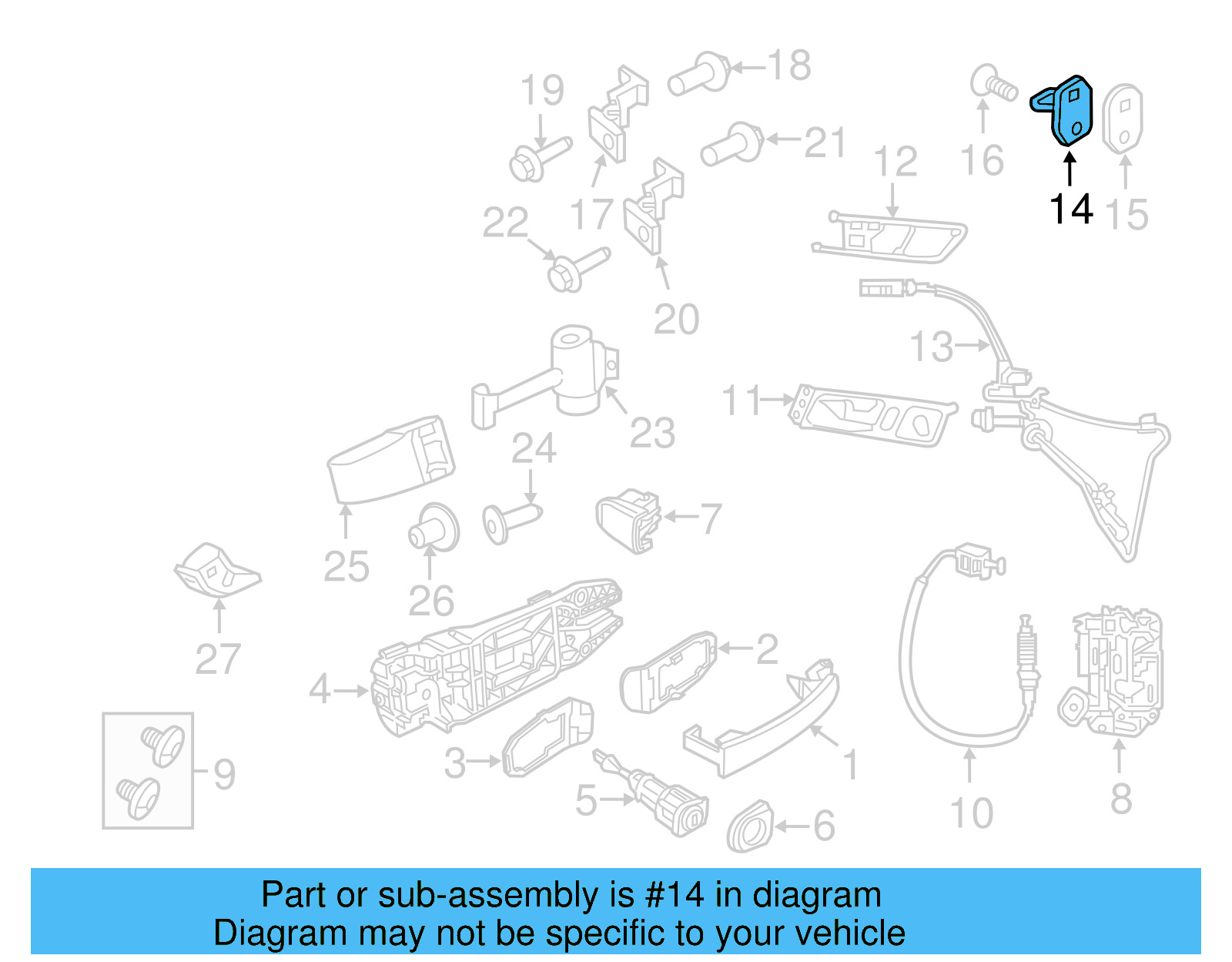 Door Lock Striker Plate 3C0-837-767-A - View 66