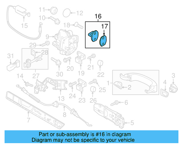 Door Lock Striker Plate 3C0-837-767-A - View 19