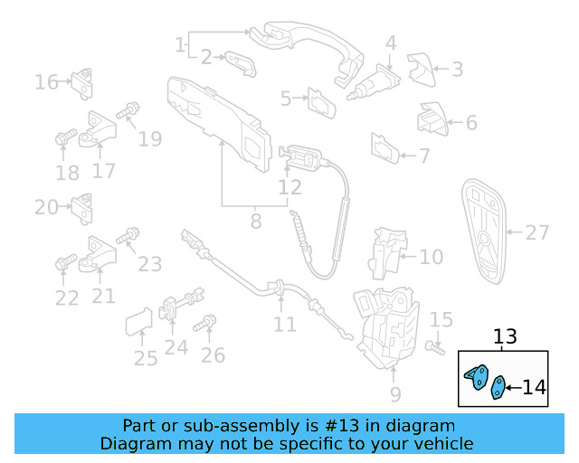 Door Lock Striker Plate 3C0-837-767-A - View 60