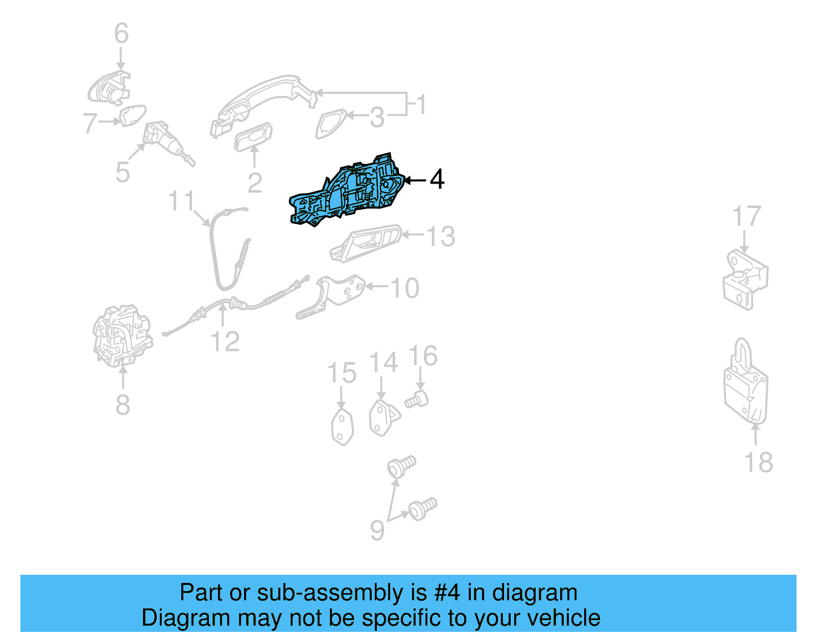 Handle Base 3C0-837-885-H - View 5