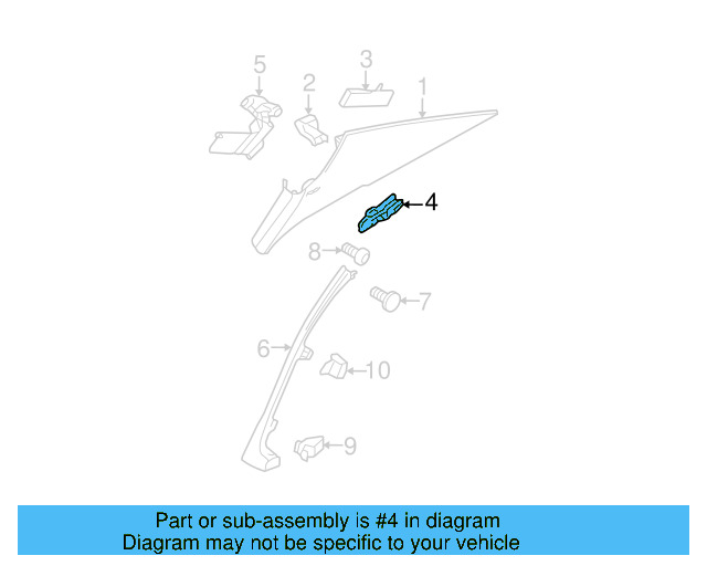 Upper Center Pillar Trim Trim Plate 5G0-853-437-Y20 - View 36