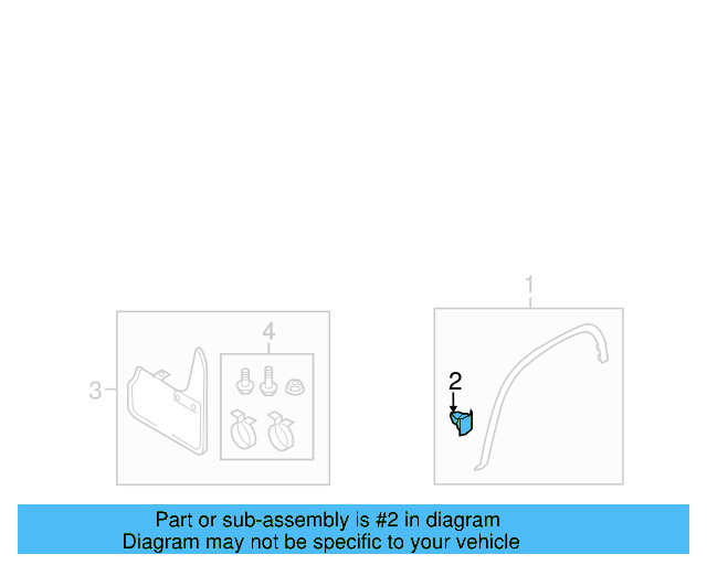Wheel Opening Molding Retainer Clip 3C0-853-585 - View 14