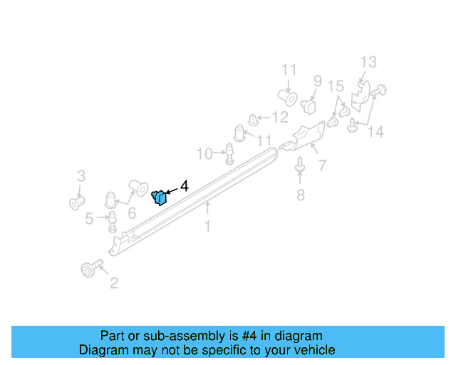 Wheel Opening Molding Retainer Clip 3C0-853-585 - View 65
