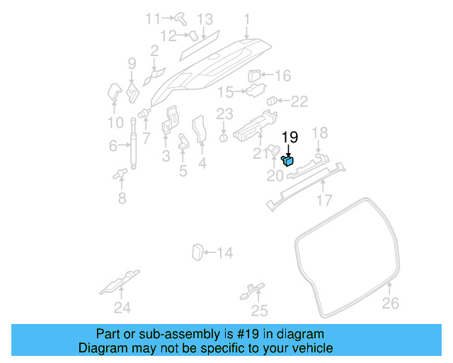 Wheel Opening Molding Retainer Clip 3C0-853-585 - View 16