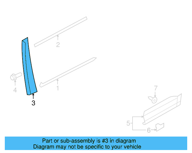 Wheel Opening Molding Grommet 3C0-853-586 - View 61