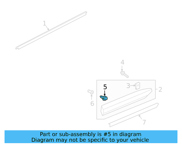 Wheel Opening Molding Grommet 3C0-853-586 - View 14