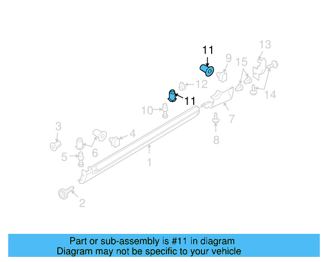 Wheel Opening Molding Grommet 3C0-853-586 - View 16