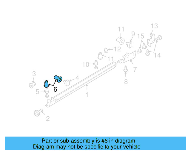 Wheel Opening Molding Grommet 3C0-853-586 - View 17