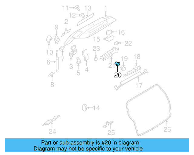 Wheel Opening Molding Grommet 3C0-853-586 - View 18