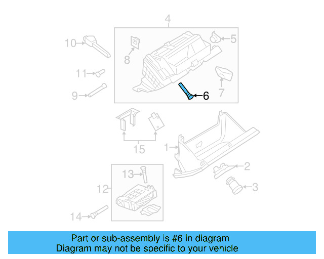 Glove Box Frame Bumper 3C0-857-145 - View 24