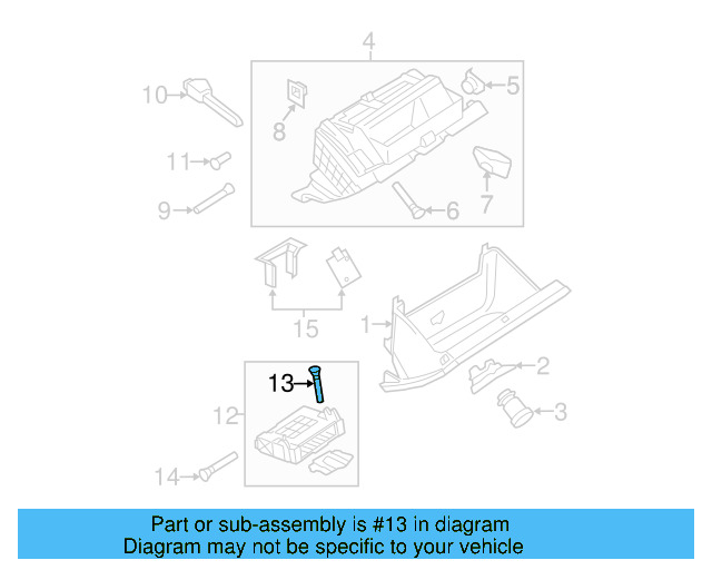 Glove Box Frame Bumper 3C0-857-145 - View 25