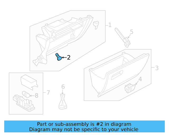 Glove Box Frame Bumper 3C0-857-145 - View 64
