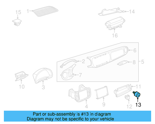 Glove Box Frame Bumper 3C0-857-145 - View 62