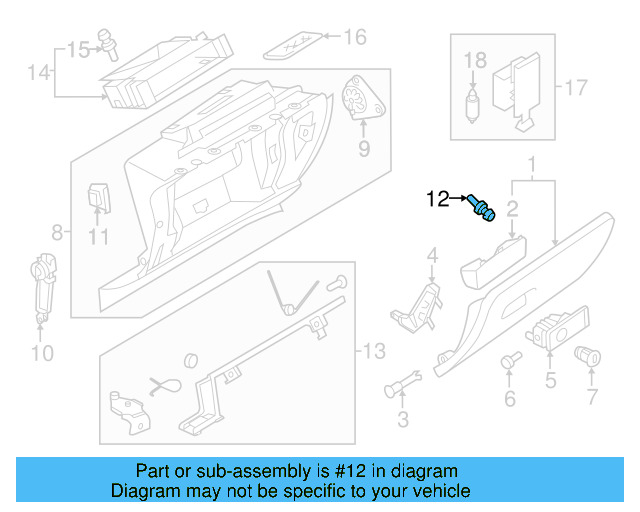 Glove Box Frame Bumper 3C0-857-145 - View 26