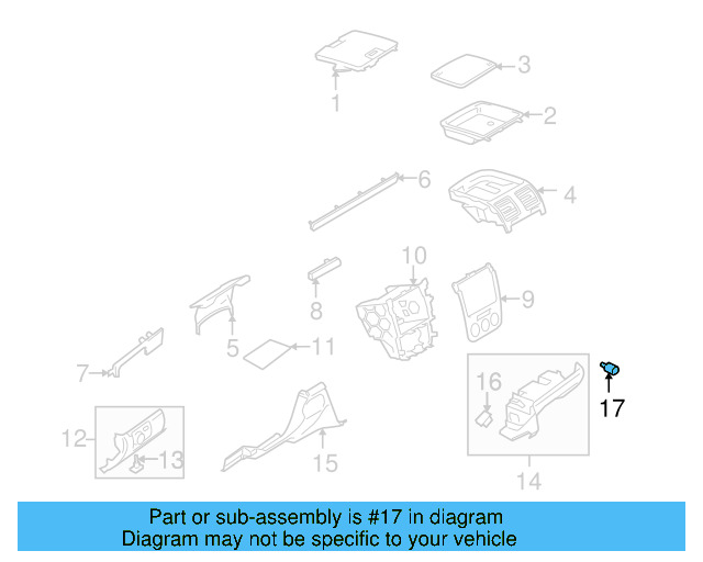 Glove Box Frame Bumper 3C0-857-145 - View 28