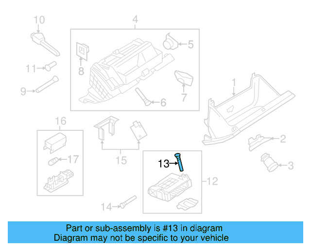 Glove Box Frame Bumper 3C0-857-145 - View 29