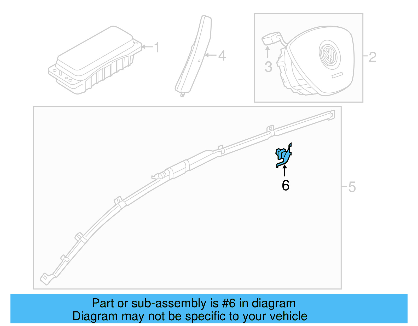 Head Air Bag Clip 3C0-881-090 - View 12