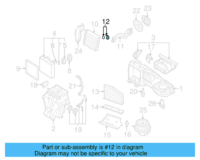 Heater Core Gasket Set 3C0-898-380 - View 48
