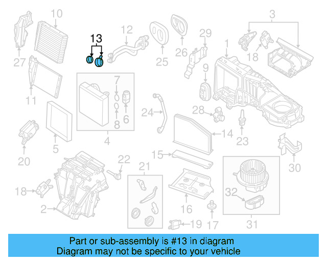 Heater Core Gasket Set 3C0-898-380 - View 21