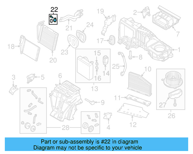Heater Core Gasket Set 3C0-898-380 - View 51