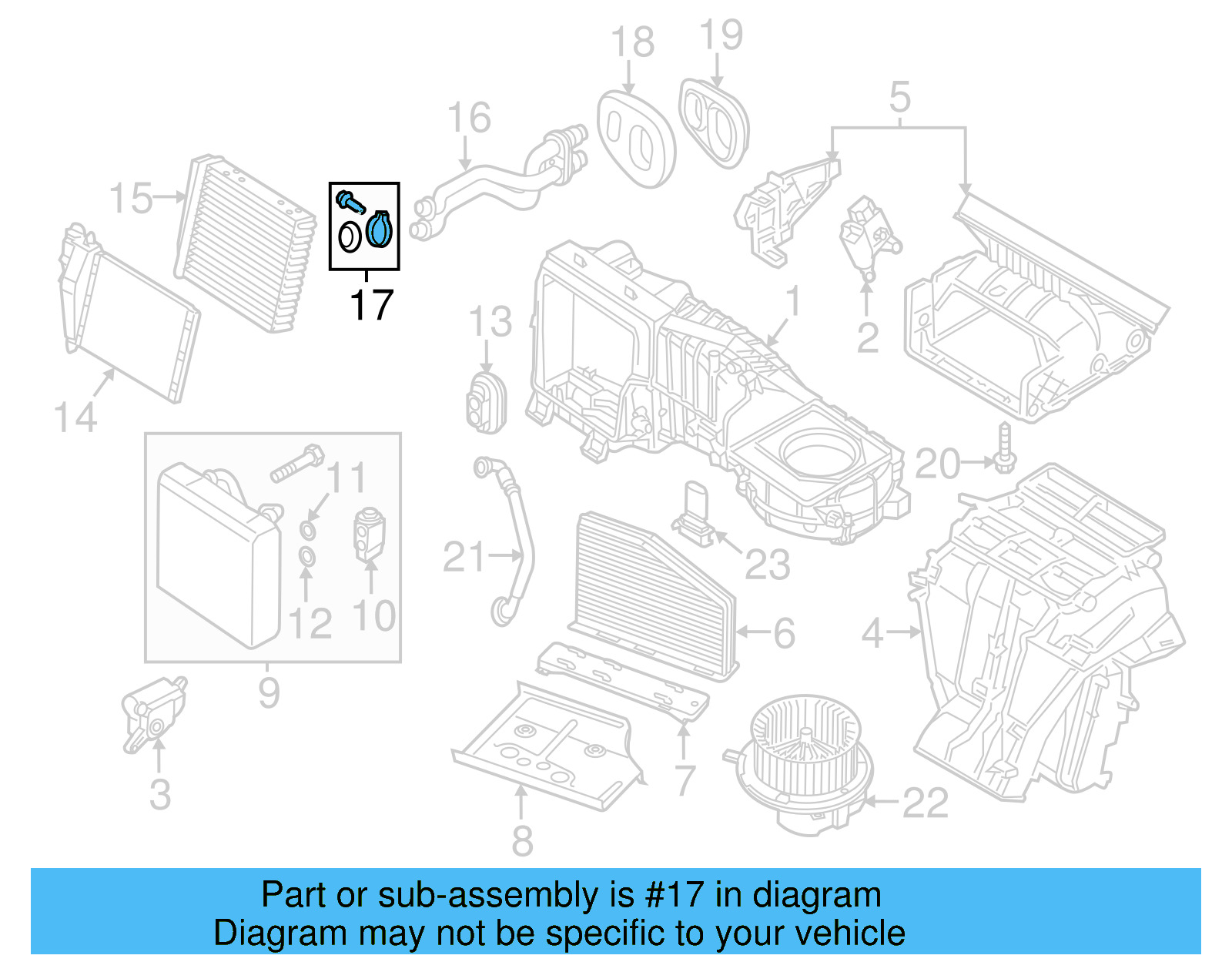 Heater Core Gasket Set 3C0-898-380 - View 56