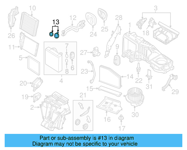 Heater Core Gasket Set 3C0-898-380 - View 24
