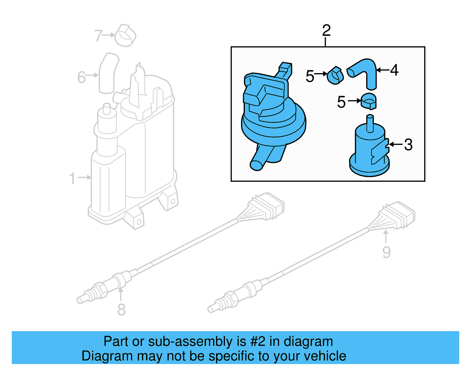Evaporative Emissions System Leak Detection Assembly 3C0-906-201-B - View 2
