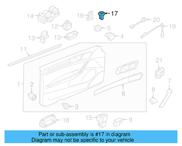 Door Interior Reflector 1K0-947-419-A - View 66