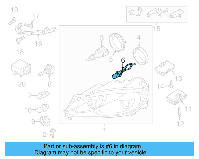 Headlight Bulb Cap 2E0-941-607 - View 24