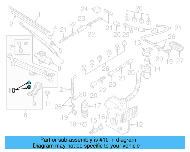 Mount Bracket Hardware Kit 3C0-998-754 - View 11