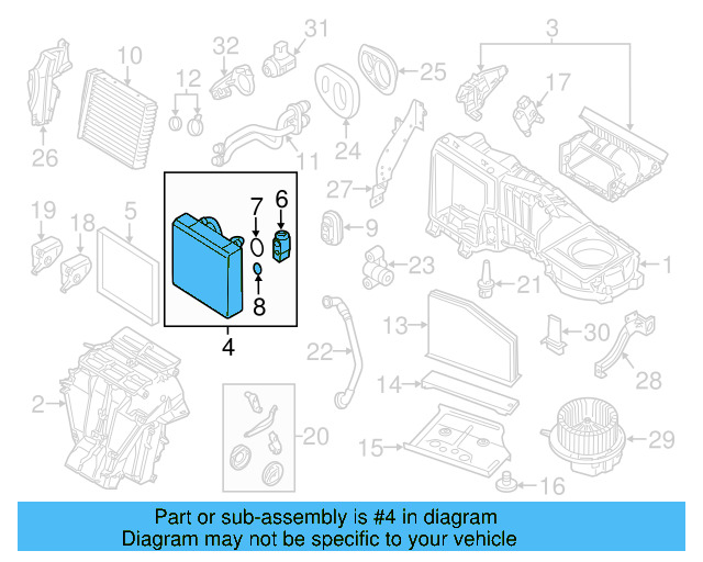 A/C Evaporator Core 3C1-820-103-D - View 13