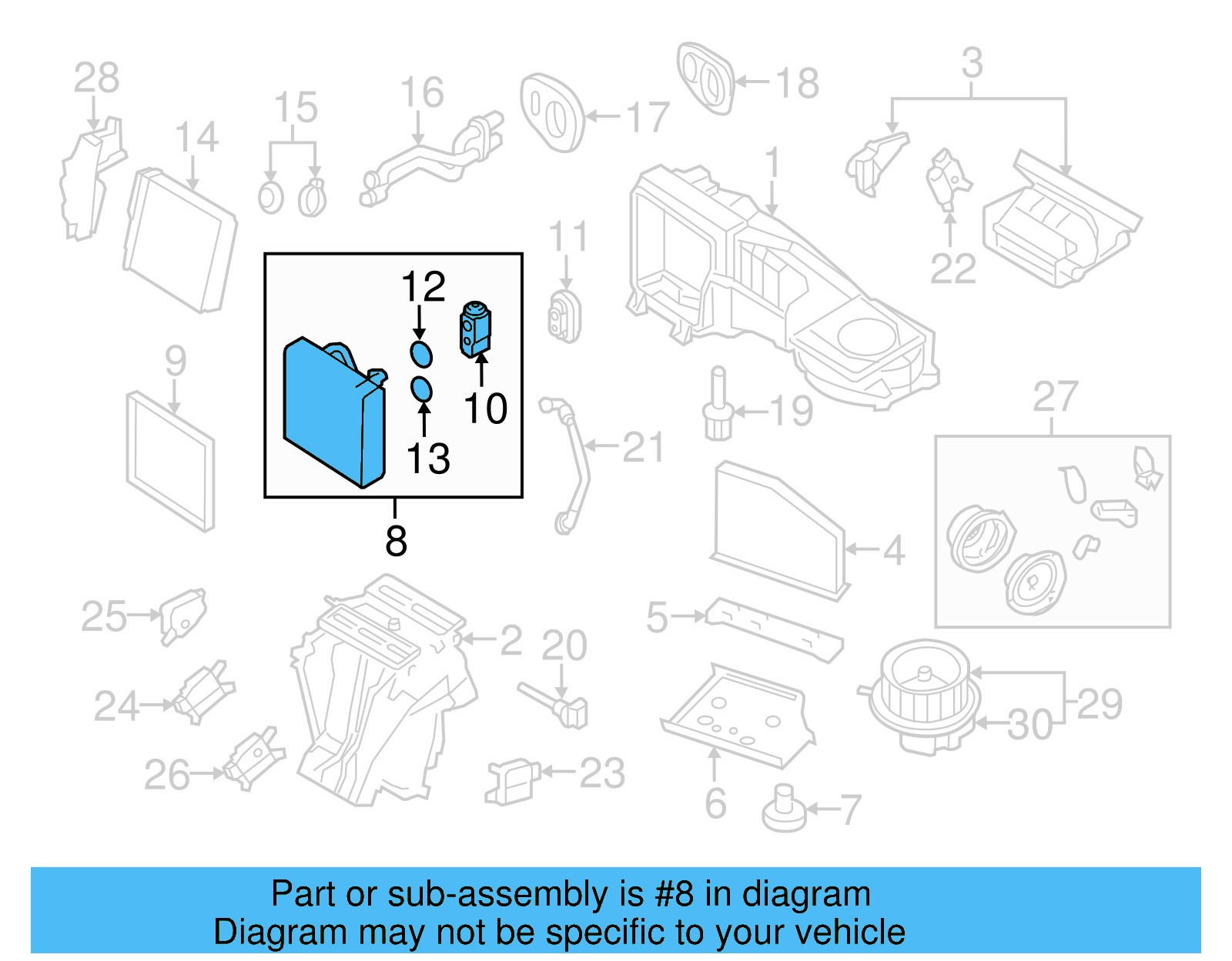 A/C Evaporator Core 3C1-820-103-D - View 14