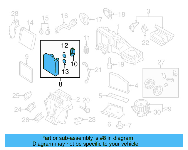 A/C Evaporator Core 3C1-820-103-D - View 15