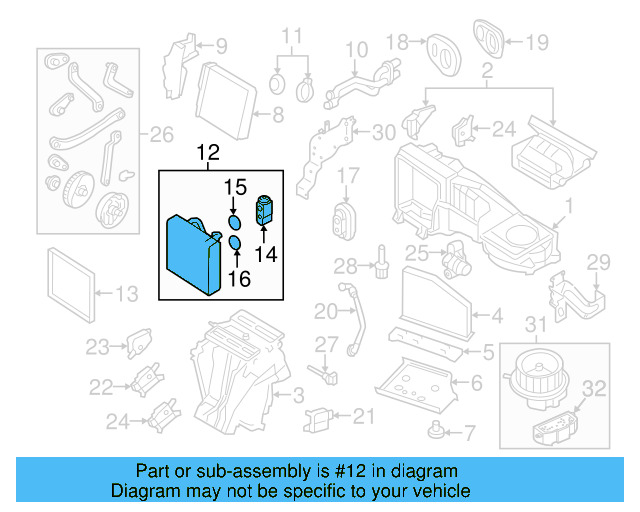 A/C Evaporator Core 3C1-820-103-D - View 16