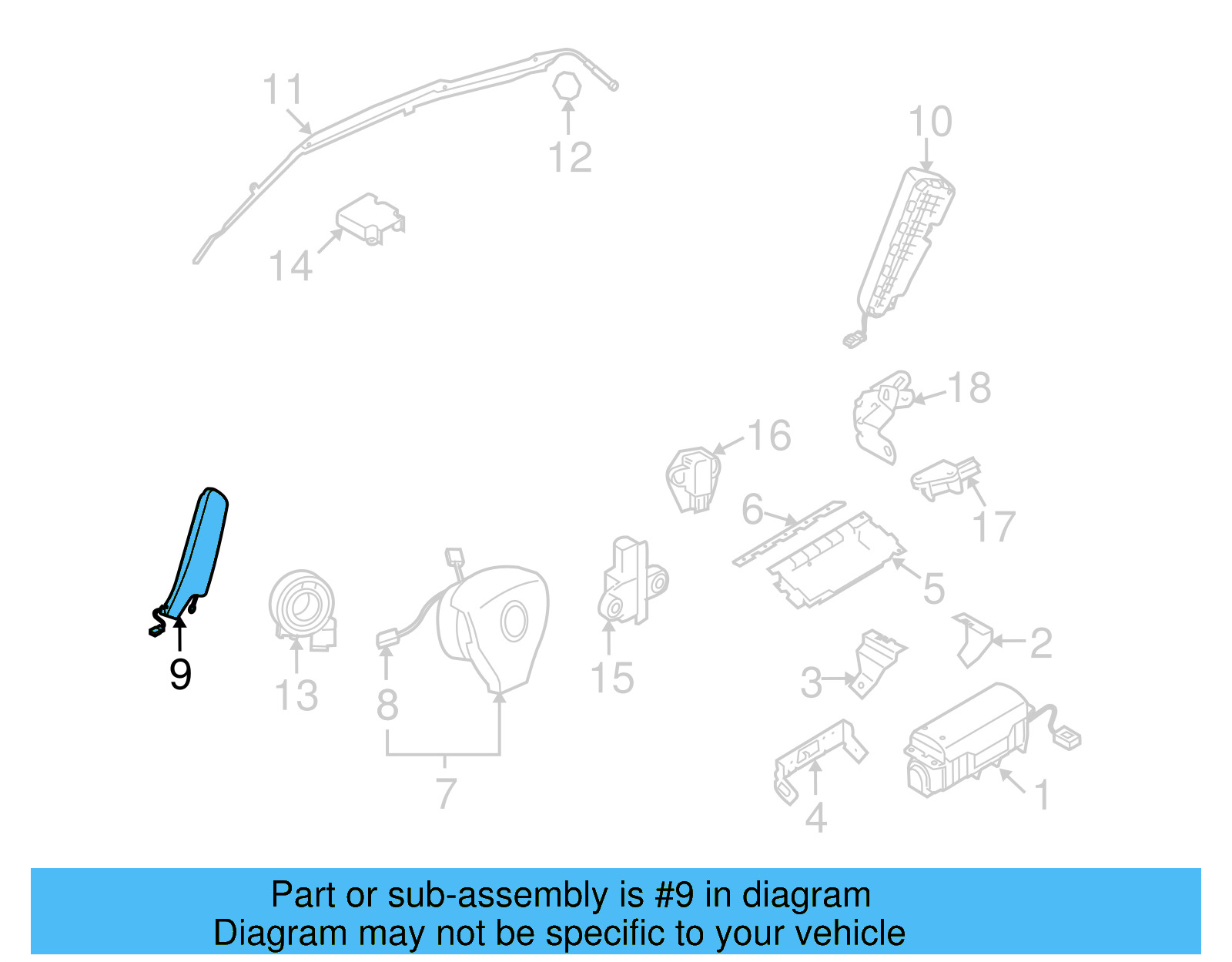 Side Impact Inflator Module 3C1-880-241-A